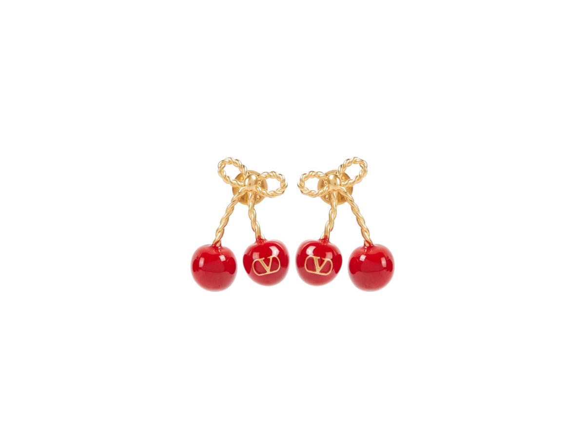 Valentino Valentino Chez Valentino Cherryfic earrings red