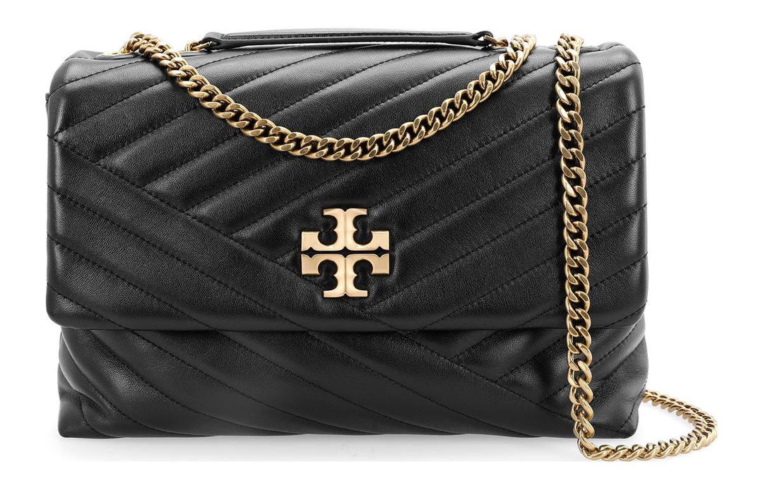 Tory Burch TORY BURCH Kira Leather Shoulder Bag Crossbody Bag Large Size Women's Black