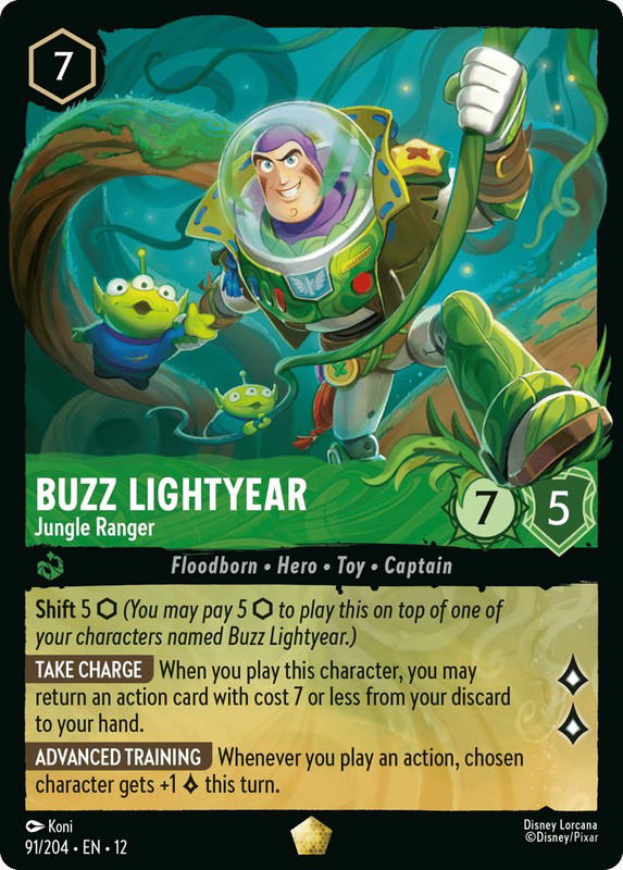 Disney Lorcana Disney Lorcana Buzz Lightyear Jungle Ranger L [91/204] Wilds Unknown (EN)