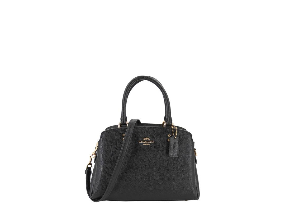Coach Coach Mini Lillie Carryall In Crossgrain leather Black