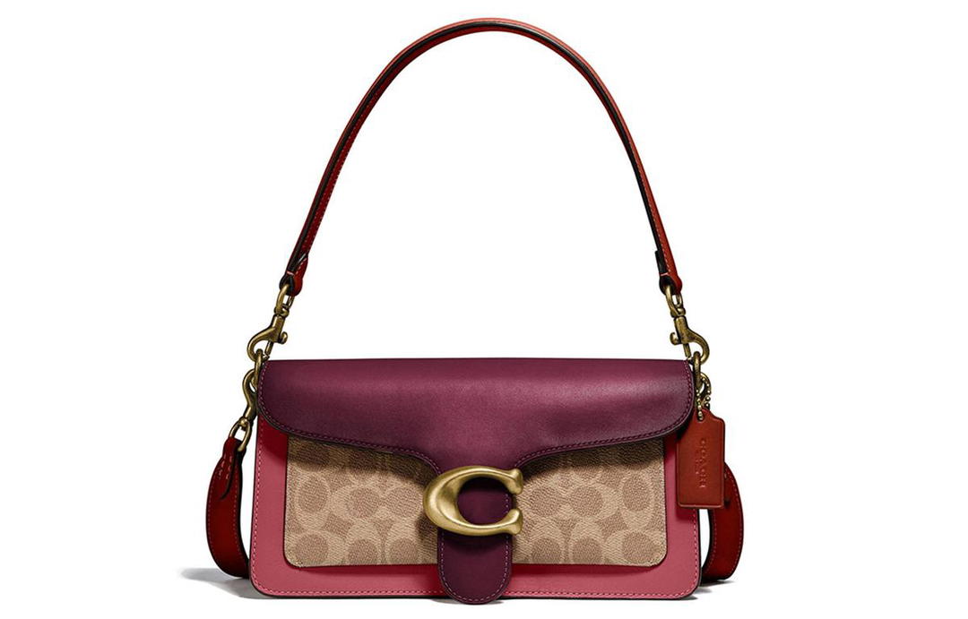 Coach Coach Tabby Leather Wine God Bag Shoulder Bag Handbag Medium Size Women's Brown Red