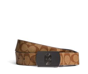 Buy Coach Men's Print Leather Plate Buckle Leather Belts Men's at Sasom – Authentic and Ready to Ship