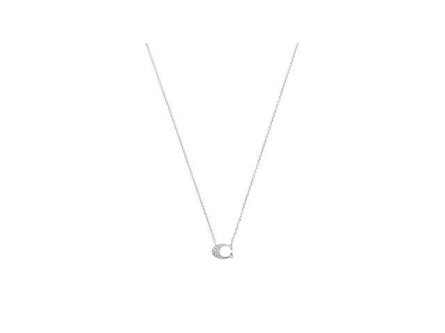Coach Coach Pave Signature Necklace Silver - view 1