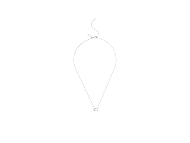 Coach Coach Pave Signature Necklace Silver - view 2