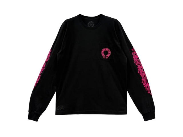 Chrome Hearts Chrome Hearts Horseshoe Logo Long sleeve Pocket Tee Pink - view 1