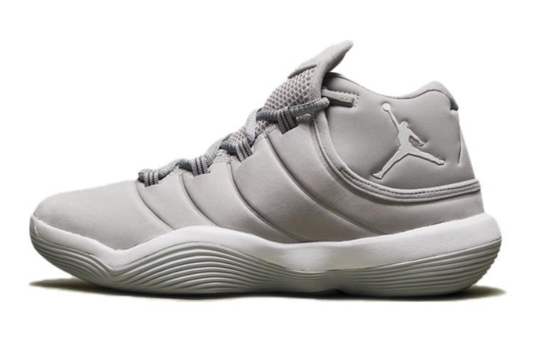 Jordan Jordan Super.Fly 2017 Anti Kick Cushioning Mid Top Children's Basketball Shoes Gray Teenagers