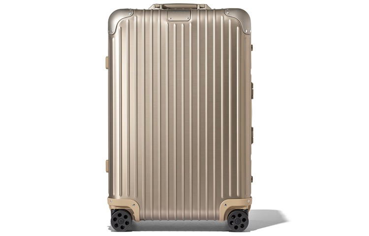 Rimowa RIMOWA ORIGINAL 26 Inches Aluminum Magnesium Alloy Travel Luggage And Checked Baggage 26 Inch Unisex Titanium Gold