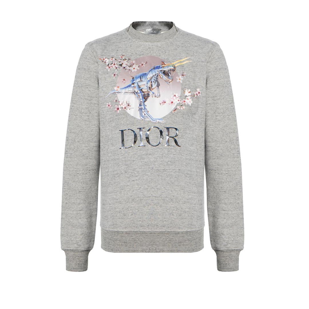 Dior Dior Quarterly New Products Sweatshirts Unisex Gray