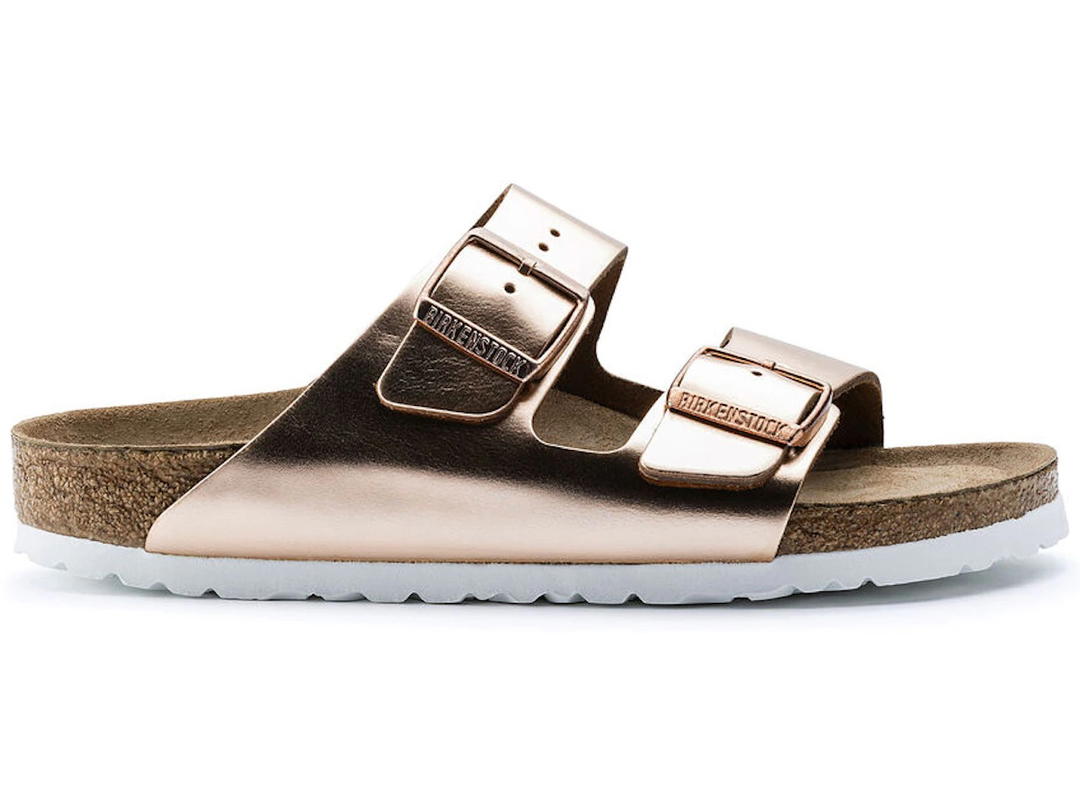 Birkenstock Birkenstock Arizona Soft Footbed Leather Metallic Copper (Women's)
