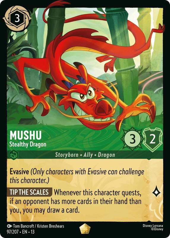 Disney Lorcana Disney Lorcana Mushu Stealthy Dragon L [97/207] Attack of the Vine! (EN)