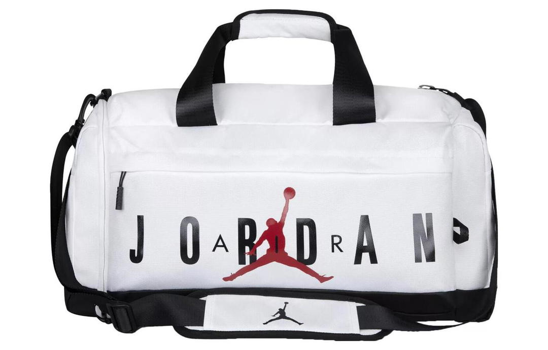 Jordan Jordan Jumpman Series Polyurethane Travel Bags Medium Size Unisex White