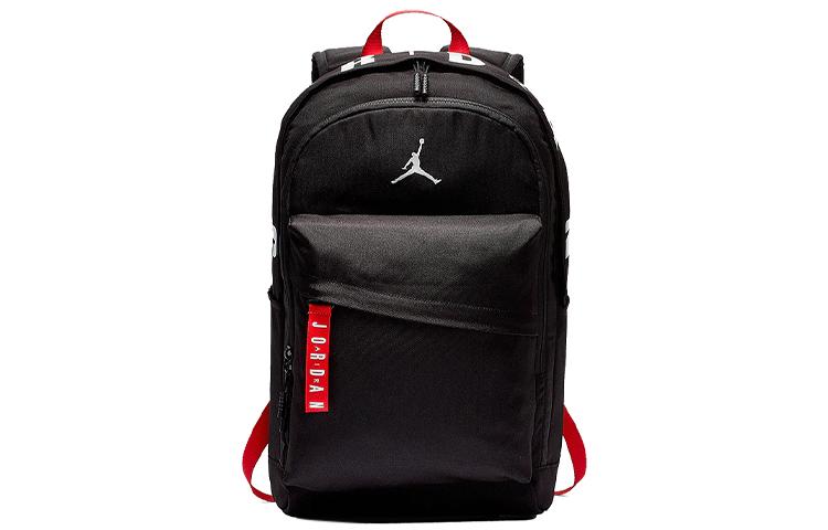 Jordan Jordan Polyester Backpack Regular Unisex Black Red