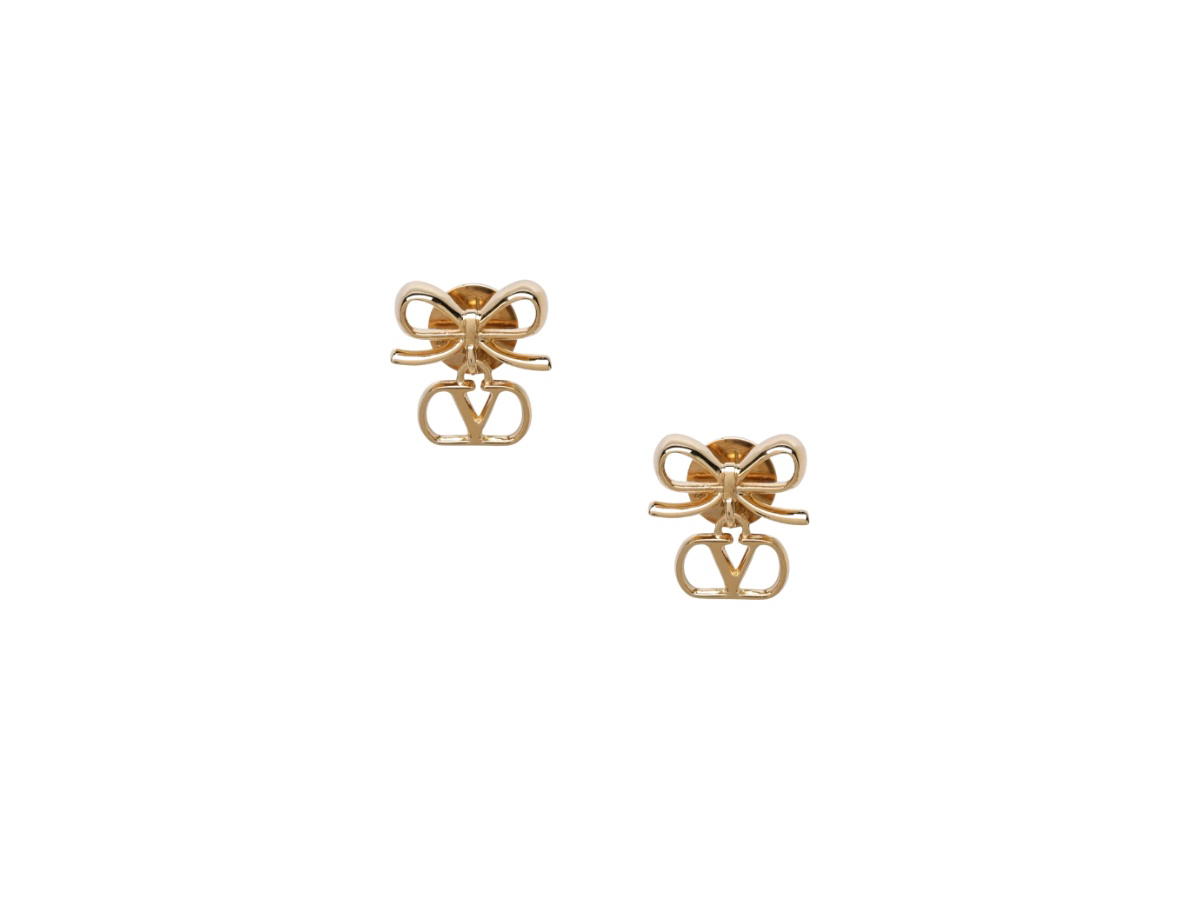 Valentino Valentino VLogo Signature Bow Earrings Gold