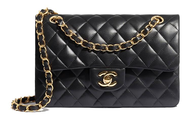 Chanel Chanel Classic Flap CF Sheepskin Mouth Cover Bag Crossbody Bags Shoulder Bags Women's Black