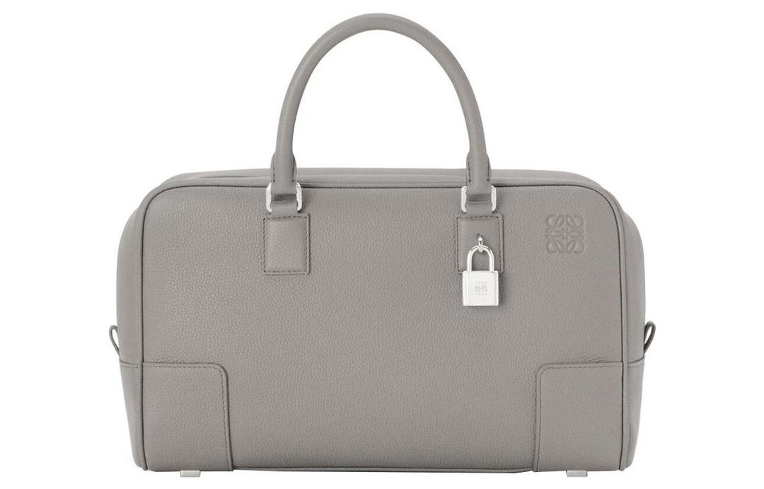 Loewe Loewe Amazona Soft Grained Calfskin Shoulder Bag Crossbody Bag Handbag Women's Pearl Gray