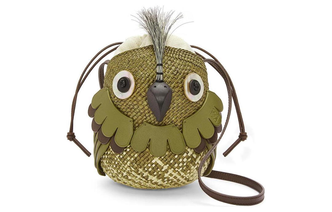 Loewe Loewe Iracan Palm With Cow Leather Shoulder Bag, Crossbody Bag Women's Natural & Olive