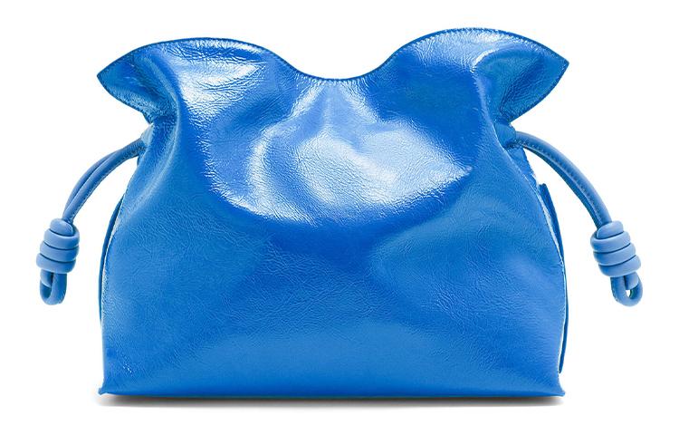 Loewe Loewe Flamenco Leather Handheld Shoulder Bag Crossbody Bag Medium Size Women's Royal Blue