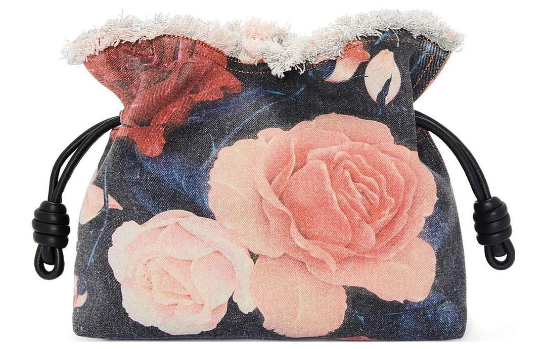 Loewe Loewe Fabric One Shoulder Crossbody Clutches Women's Black
