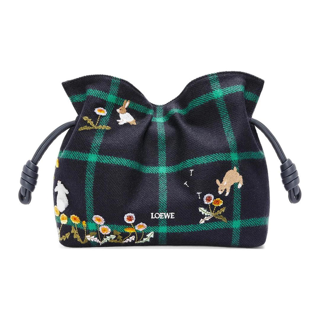 Loewe Loewe Flamenco Fabric One Shoulder Crossbody Clutches Medium Size Women's Multicolor