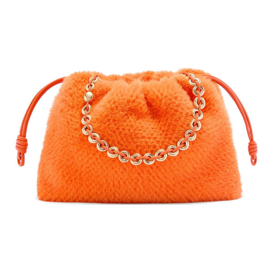 Loewe Loewe Knitted Fabric One Shoulder Handbags Large Size Women's Orange