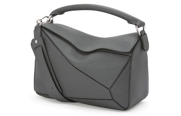 Loewe Loewe Puzzle Calfskin Geometric Bag Puzzle Bag Handbag Shoulder Bag Crossbody Bag Regular Women's Anthracite Gray