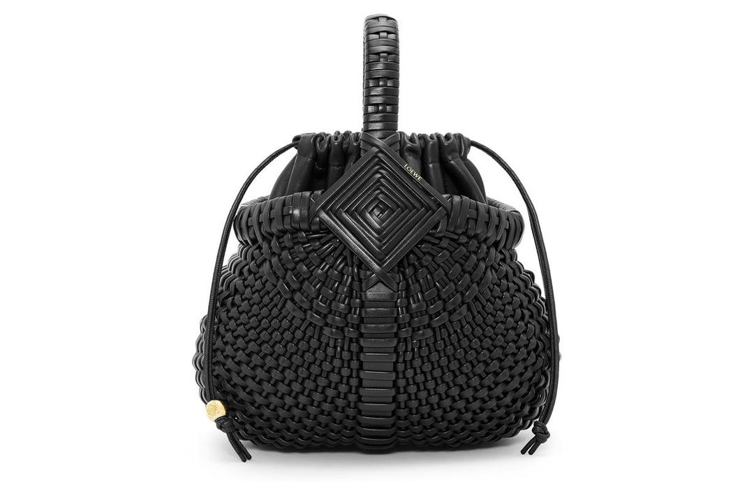 Loewe Loewe Calfskin Basket Bag Shoulder Bag Crossbody Bag Handbag Mini Women's Black