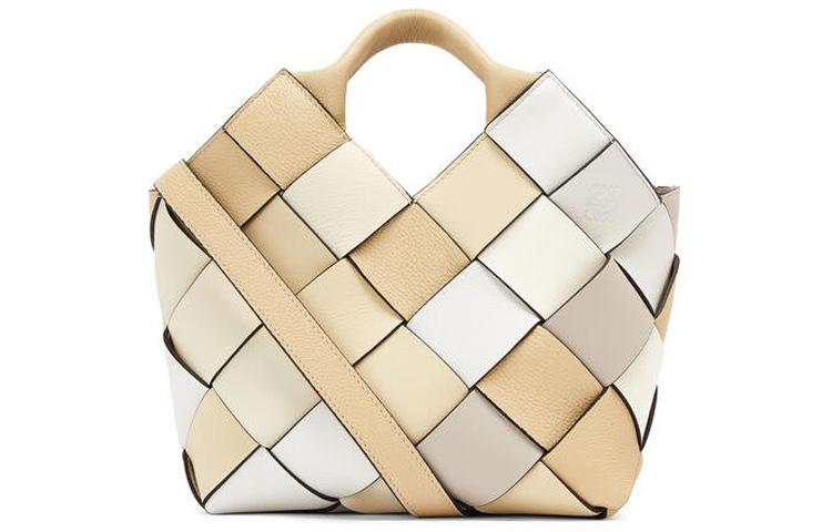Loewe Loewe Soft Grain Cow Leather Handbag Small Size Women's Beige Multicolor Cream