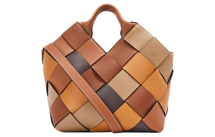 Loewe Loewe SurplusBasket Soft Grain Cow Leather Handbag Small Size Women's Brown