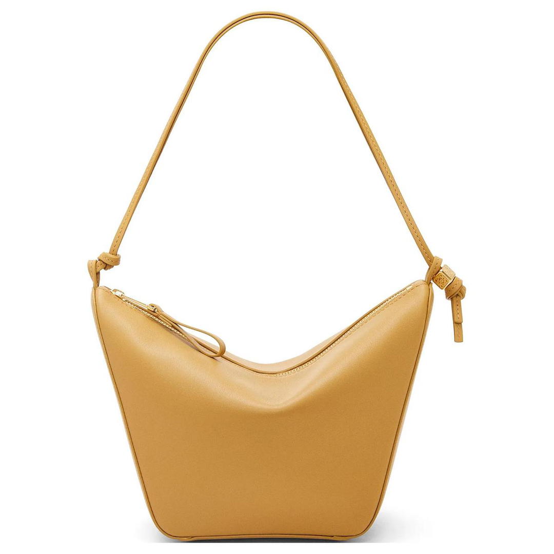 Loewe Loewe Hammock Cow Leather Hobo Bag Handbag Shoulder Bag Mini Women's Desert Yellow