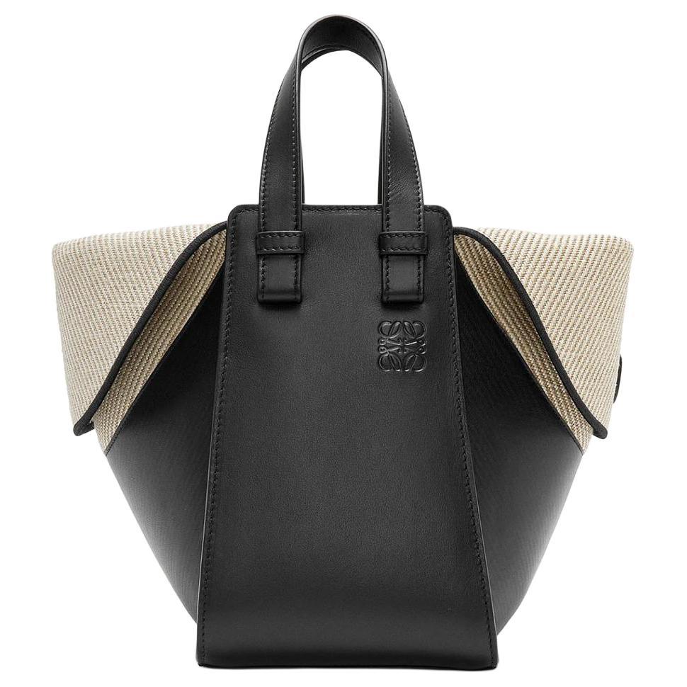 Loewe Loewe Hammock Cow Leather With Canvas Shoulder Bag, Crossbody Bag, Handbag Women's Black