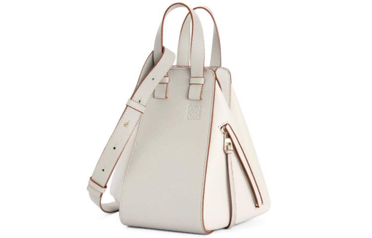 Loewe Loewe Hammock Classic Cow Leather Hammock Bag Shoulder Bag Crossbody Bag Handbag Small Size Women's White