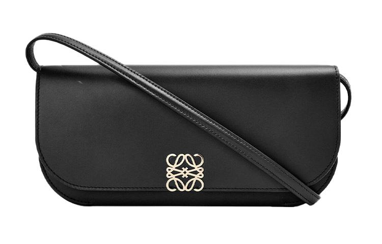Loewe Loewe Goya Smooth Cow Leather Handheld Shoulder Bag Crossbody Bag Large Size Women's Black