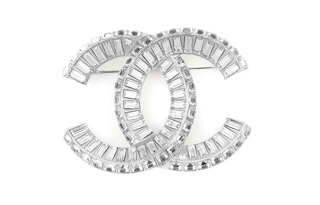 Chanel Chanel Strass Cc Brooch