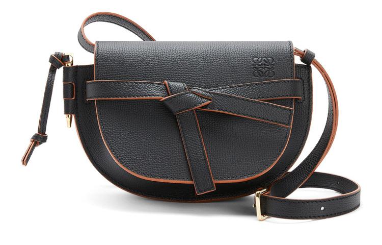 Loewe Loewe Gate Cow Leather Bowknot Bag Crossbody Bag Mini Women's Black