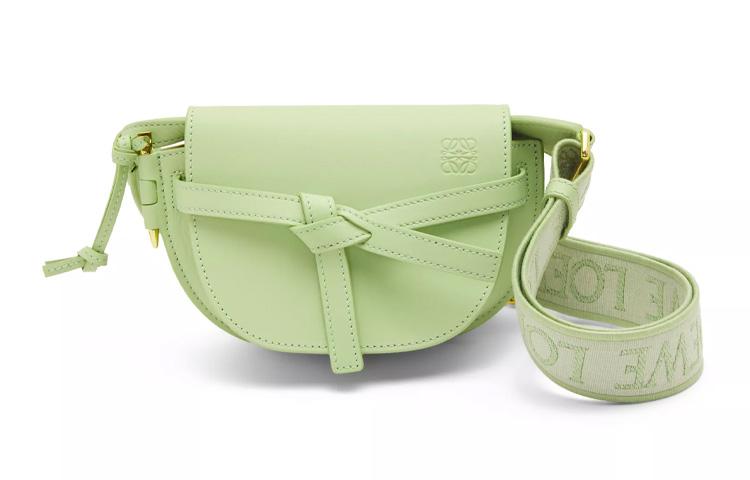 Loewe Loewe Gate Soft Cow Leather Jacquard Shoulder Bag Crossbody Bag Mini Women's Light Green