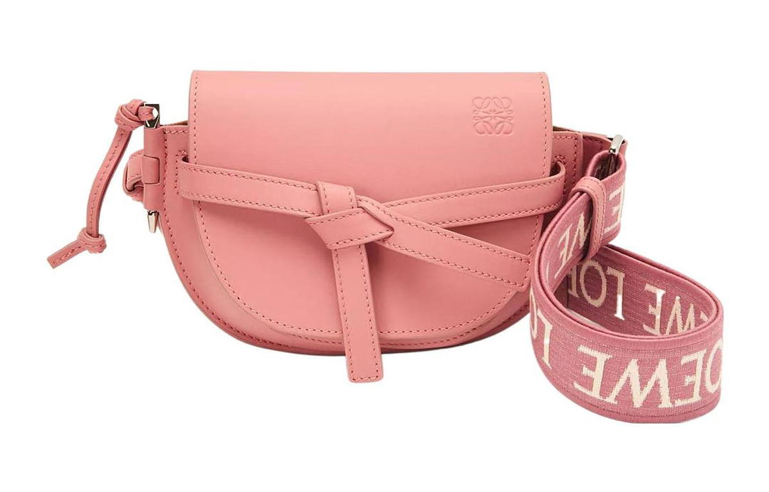 Loewe LOEWE Gate Soft Cow Leather Jacquard Shoulder Bag Crossbody Bag Mini Women's Peachy Pink