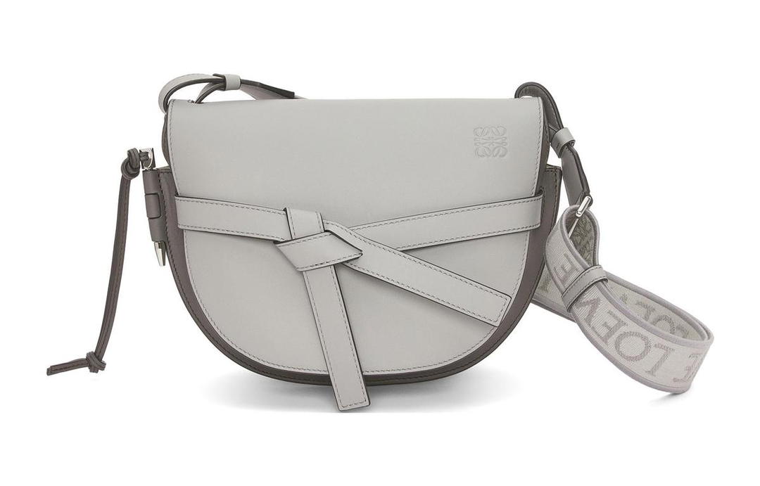 Loewe Loewe Gate Cow Leather Crossbody Bag Shoulder Bag Unisex Gray