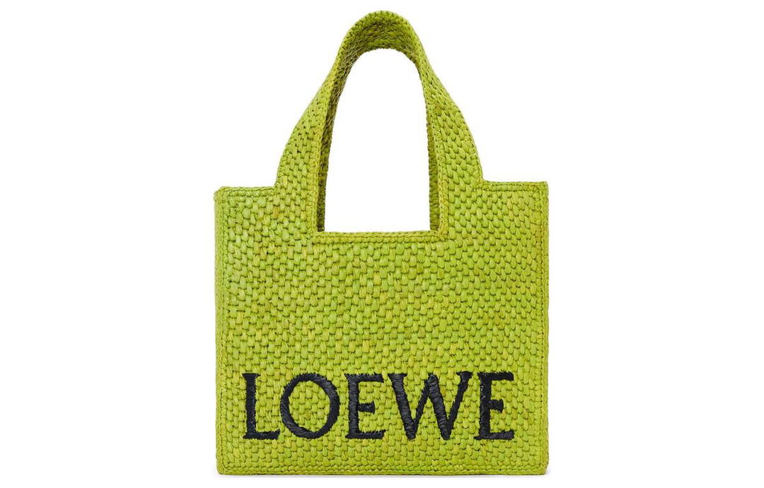 Loewe Loewe Raffia Tote Bag, Shopping Bag, Handbag Small Size Women's Meadow Green