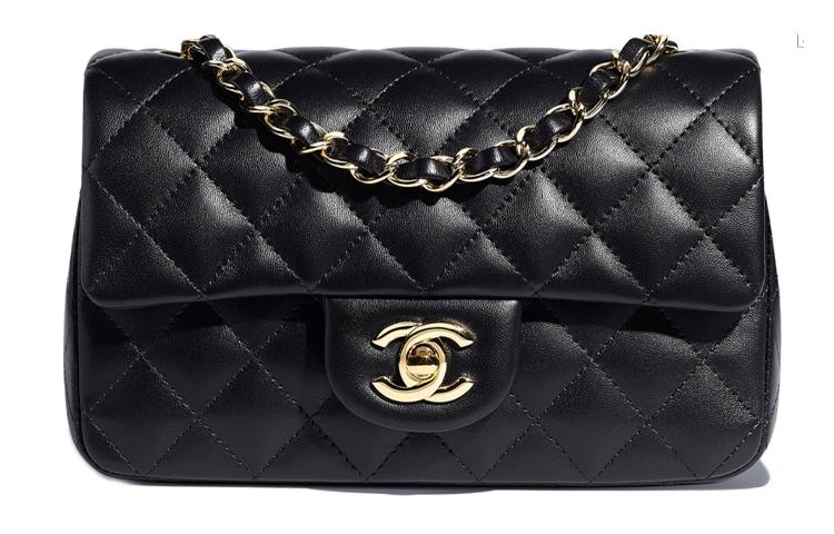 Chanel Chanel Classic Flap CF Sheepskin Mouth Cover Bag Crossbody Bag Mini Women's Black