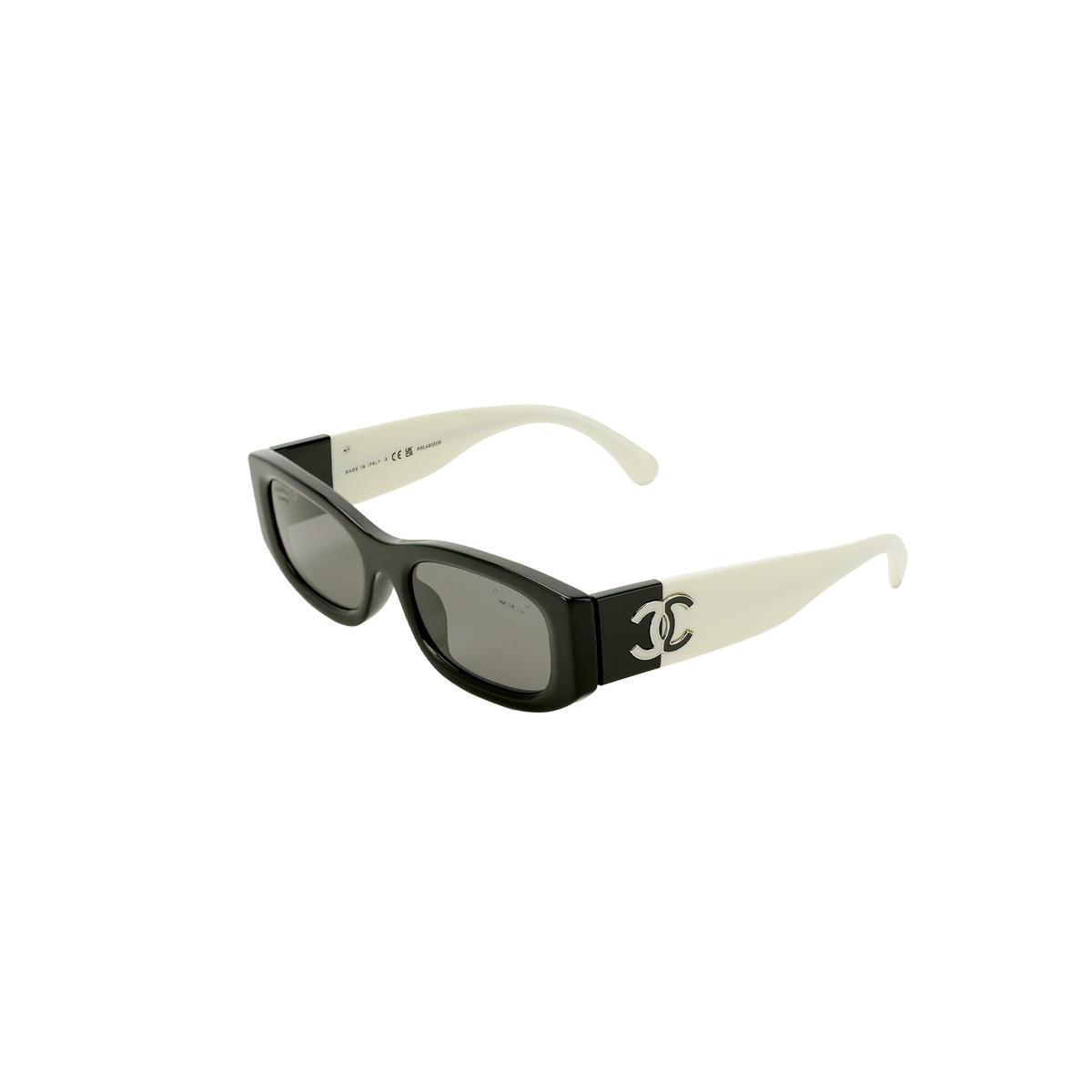 Chanel Chanel Irregular Shape Sunglasses Unisex Black