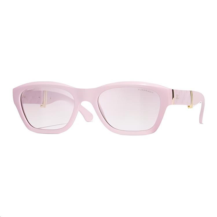 Chanel Chanel Nylon Square Sunglasses Unisex Pink