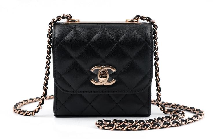 Chanel Chanel Trendy Cc Lambskin Shoulder Bag Crossbody Bag Mini Women's Black