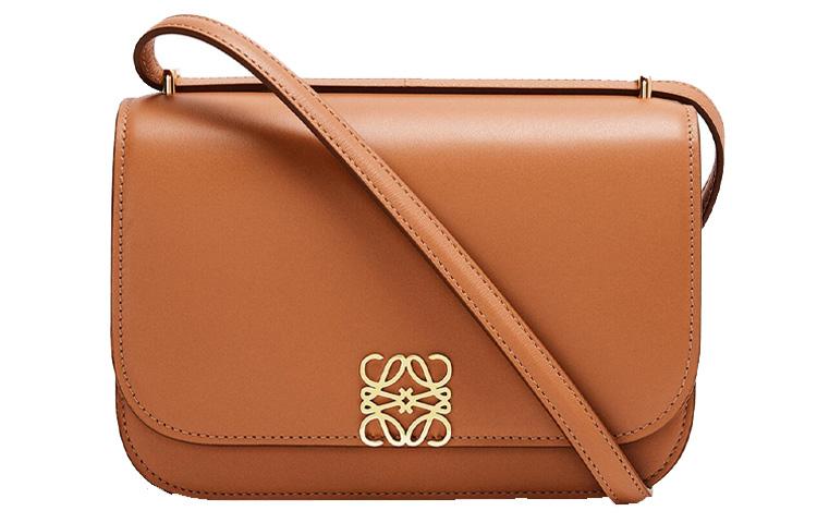 Loewe Loewe Goya Silk Calfskin Portable One Shoulder Crossbody Clutches Small Size Women's Brown