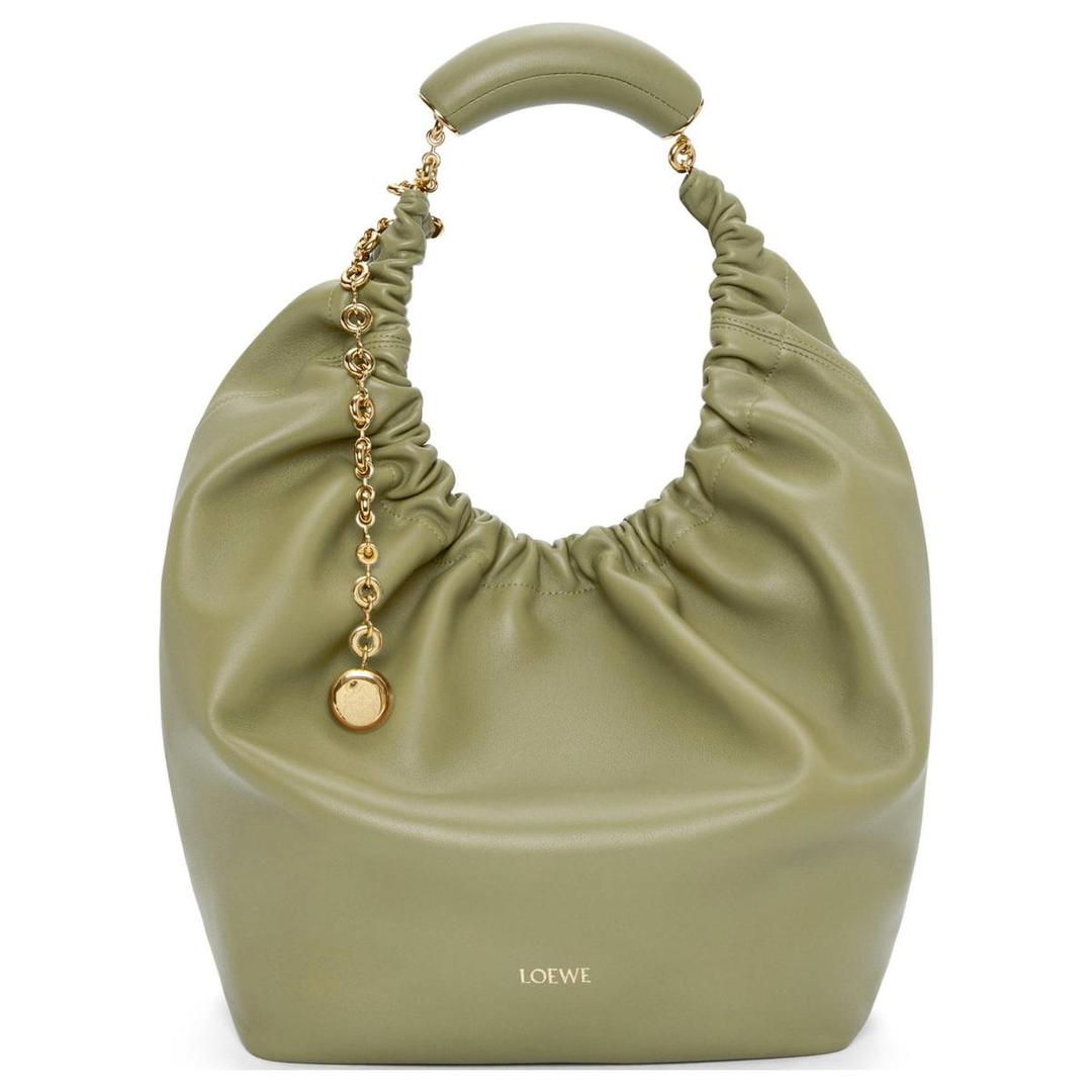 Loewe Loewe Nappa Sheep Leather Shoulder Bag Crossbody Bag Handbag Medium Size Women's Eucalyptus Green
