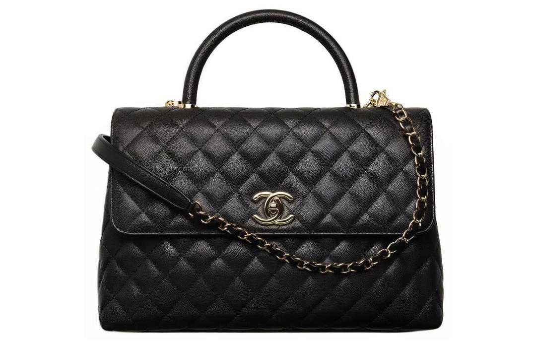 Chanel Chanel COCO Handle Cow Leather Handbag Shoulder Bag Crossbody Bag Women's Black
