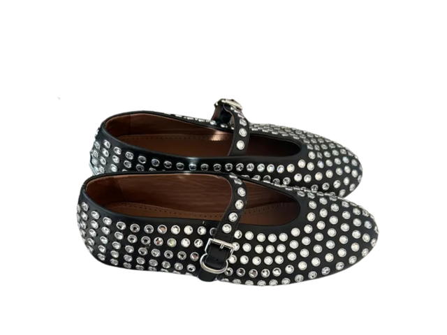 Alaia Alaia Leather Ballet Flats Black (Women'S) - view 4