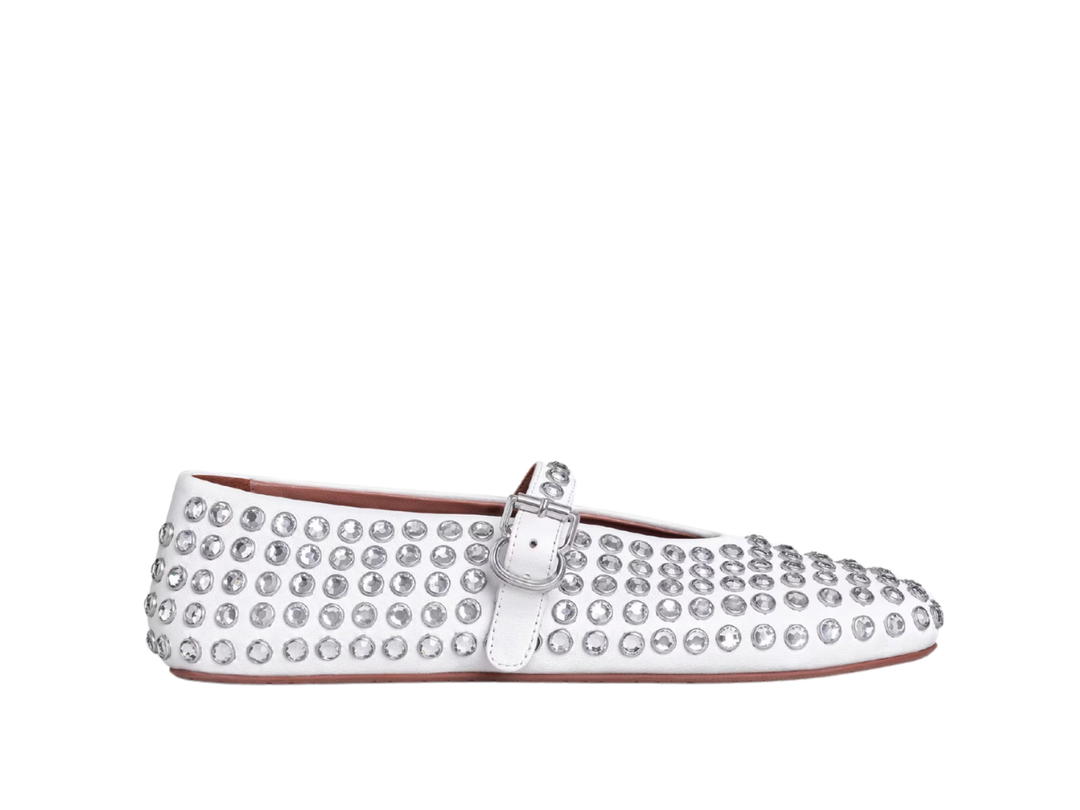 Alaia Alaia Strass Ballet Flats White (Women'S)