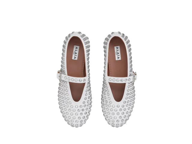 Alaia Alaia Strass Ballet Flats White (Women'S) - view 3