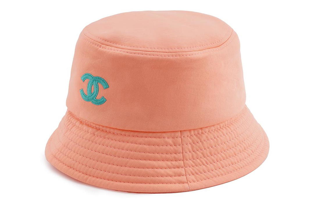 Chanel Chanel Cotton Bucket Hats Unisex Orange