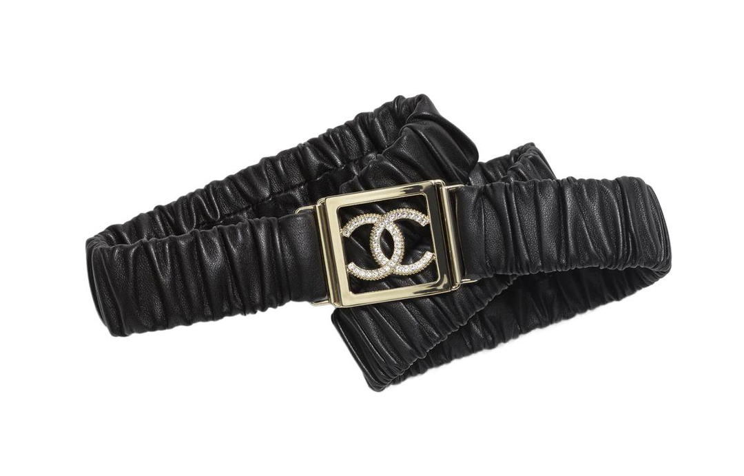 Chanel Chanel Leather Belts Women's Black